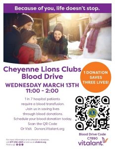 Lions Blood Drive poster